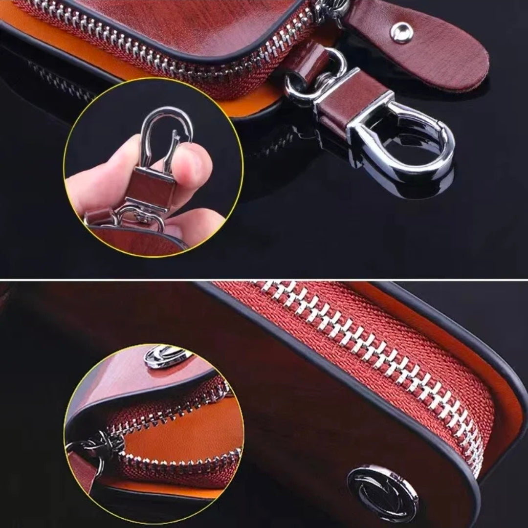 Etui en cuir pour clé voiture