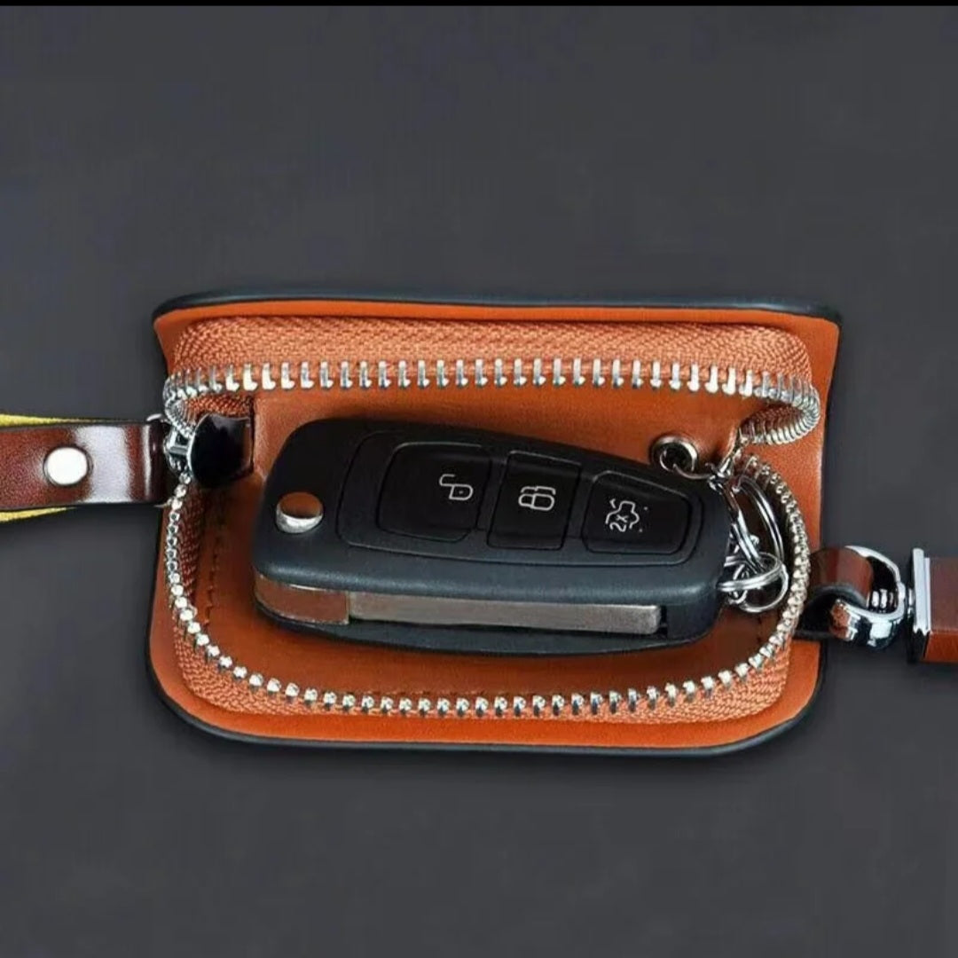 Etui en cuir pour clé voiture