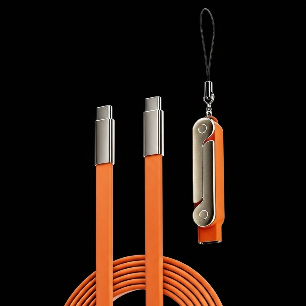 Câble de données detachable 2 en 1 avec support pliable